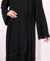 Biyeli Uzun Tunik Pantolon Takım 8005 Siyah