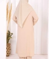 Biyeli Uzun Tunik Pantolon Takım 8005 Taş