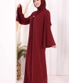 Broş Detaylı Tulumlu Takım 8016 Bordo