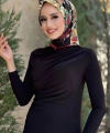 Büzgü Detaylı Sandy Elbise 3970 Siyah