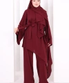 Çapraz Tunik Üçlü Takım 8037 Bordo
