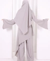 Çapraz Tunik Üçlü Takım 8037 Gri