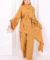 Çapraz Tunik Üçlü Takım 8037 Hardal