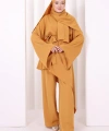 Çapraz Tunik Üçlü Takım 8037 Hardal