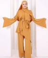 Çapraz Tunik Üçlü Takım 8037 Hardal