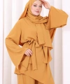 Çapraz Tunik Üçlü Takım 8037 Hardal