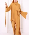 Çapraz Tunik Üçlü Takım 8037 Hardal