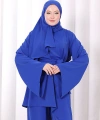 Çapraz Tunik Üçlü Takım 8037 Saks
