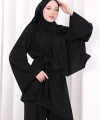 Çapraz Tunik Üçlü Takım 8037 Siyah