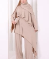 Çapraz Tunik Üçlü Takım 8037 Vizon