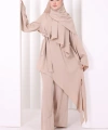 Çapraz Tunik Üçlü Takım 8037 Vizon