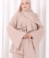 Çapraz Tunik Üçlü Takım 8037 Vizon