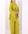 Çapraz Tunik Üçlü Takım 8037 Yağ Yeşili