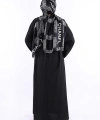 Çıt Çıt Düğmeli Bel Kuşaklı Abaya 70017 Siyah