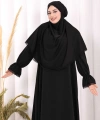 Dantel Detay Sufleli Elbise 6061 Siyah
