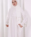 Dantel Detaylı Namaz Elbise 6095 Ekru