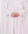 Dantel Detaylı Namaz Elbise 6095 Ekru