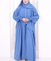 Dantel Detaylı Namaz Elbise 6095 İndigo