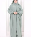 Dantel Detaylı Namaz Elbise 6095 Mint