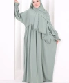 Dantel Detaylı Namaz Elbise 6095 Mint