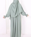 Dantel Detaylı Namaz Elbise 6095 Mint
