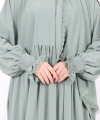 Dantel Detaylı Namaz Elbise 6095 Mint