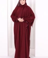 Dantel Detaylı Namaz Elbise 6095 Mürdüm