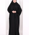 Dantel Detaylı Namaz Elbise 6095 Siyah