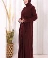 Danteli Şallı Abaya Şal Hediyelidir! 7069 Bordo