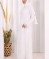 Danteli Şallı Abaya Şal Hediyelidir! 7069 Ekru