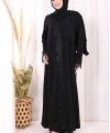 Danteli Şallı Abaya Şal Hediyelidir! 7069 Siyah