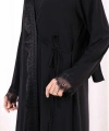 Danteli Şallı Abaya Şal Hediyelidir! 7069 Siyah