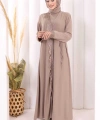Danteli Şallı Abaya Şal Hediyelidir! 7069 Vizon