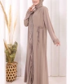 Danteli Şallı Abaya Şal Hediyelidir! 7069 Vizon