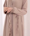 Danteli Şallı Abaya Şal Hediyelidir! 7069 Vizon