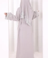 Dantelli Namaz Feracesi 6093 Gri