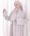 Dantelli Namaz Feracesi 6093 Gri