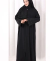 Dantelli Namaz Feracesi 6093 Siyah