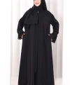 Dantelli Namaz Feracesi 6093 Siyah