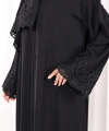 Dantelli Namaz Feracesi 6093 Siyah