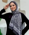 Desenli Pamuk Şal 2065 Antrasit
