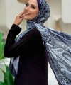 Desenli Pamuk Şal 2065 Gri