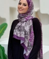 Desenli Pamuk Şal 2065 Mor