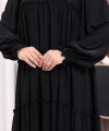 Dubai Katlı Salaş Elbise 6023 Siyah