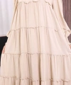 Dubai Katlı Salaş Elbise 6023 Taş