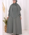 Dubai Sufleli Elbise Takım 6044 Mint