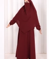 Dubai Sufleli Elbise Takım 6044 Mürdüm