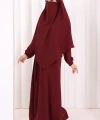 Dubai Sufleli Elbise Takım 6044 Mürdüm