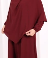 Dubai Sufleli Elbise Takım 6044 Mürdüm