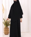 Dubai Sufleli Elbise Takım 6044 Siyah